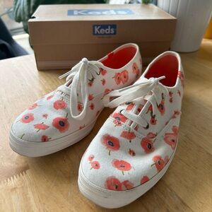 Poppy Print Keds canvas Sneakers